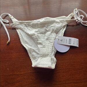 NWT white bikini bottoms